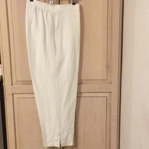 NEVER WORN-White Pant, 55% Linen, 45% Rayon, Sz 12